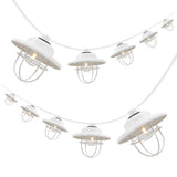 Milta 10-Light Indoor/Outdoor 10 ft. Rustic Farmhouse Incandescent G40 Metal Cage Shade String Lights