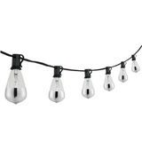 Fergo 10-Light Indoor/Outdoor 10 ft. Rustic Industrial Incandescent C7 Half-Chrome Bulb String Lights