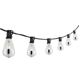 Fergo 10-Light Indoor/Outdoor 10 ft. Rustic Industrial Incandescent C7 Half-Chrome Bulb String Lights