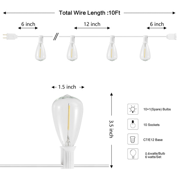 Dimension Image White - LED