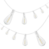 Fergo 10-Light Indoor/Outdoor 10 ft. Rustic Industrial Incandescent C7 Half-Chrome Bulb String Lights