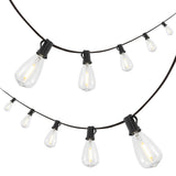 Fergo 10-Light Indoor/Outdoor 10 ft. Rustic Industrial Incandescent C7 Half-Chrome Bulb String Lights