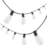 Fergo 10-Light Indoor/Outdoor 10 ft. Rustic Industrial Incandescent C7 Half-Chrome Bulb String Lights