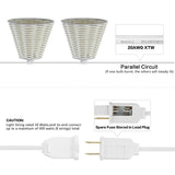 Hampton 10-Light Indoor/Outdoor 10 ft. Classic Cottage Incandescent G40 Faux-Rattan Shaded String Lights