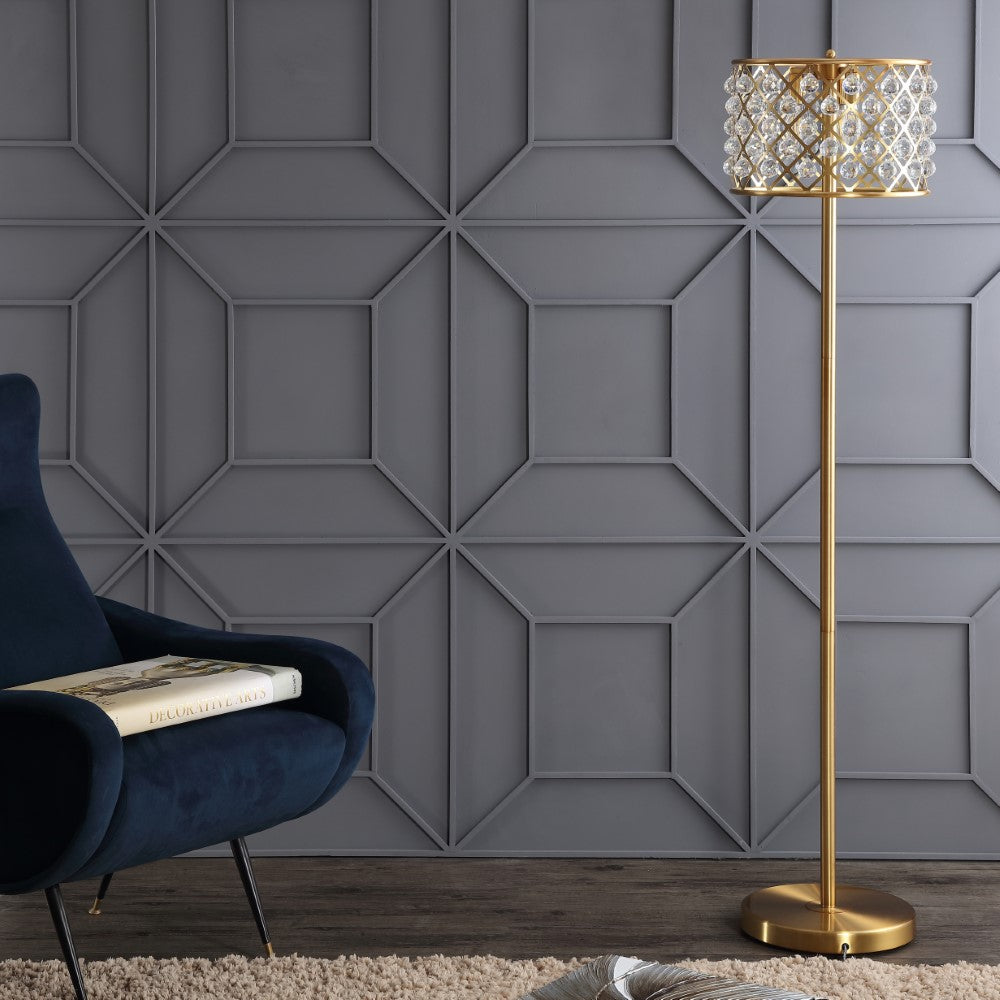 Pedro 60" Crystal/Metal LED Floor Lamp