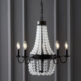Dennis 5-Light 21.5" Acrylic Beaded LED Chandelier