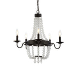 Dennis 5-Light 21.5" Acrylic Beaded LED Chandelier