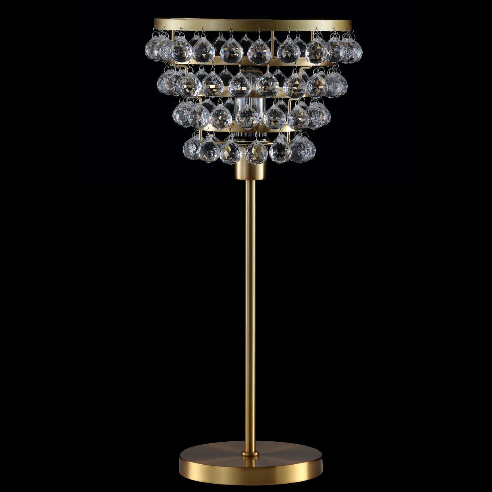Angelina 25" Crystal/Metal Table Lamp