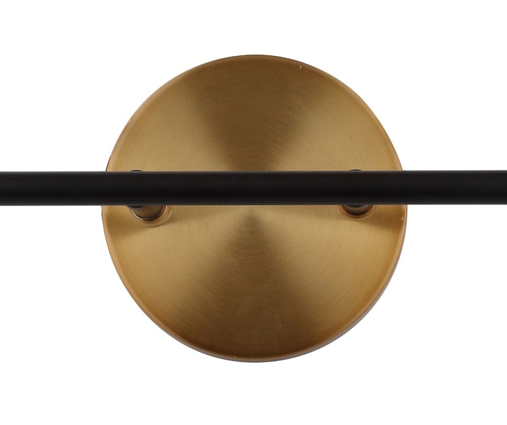 Iris Brass Vanity Wall Sconce Clear