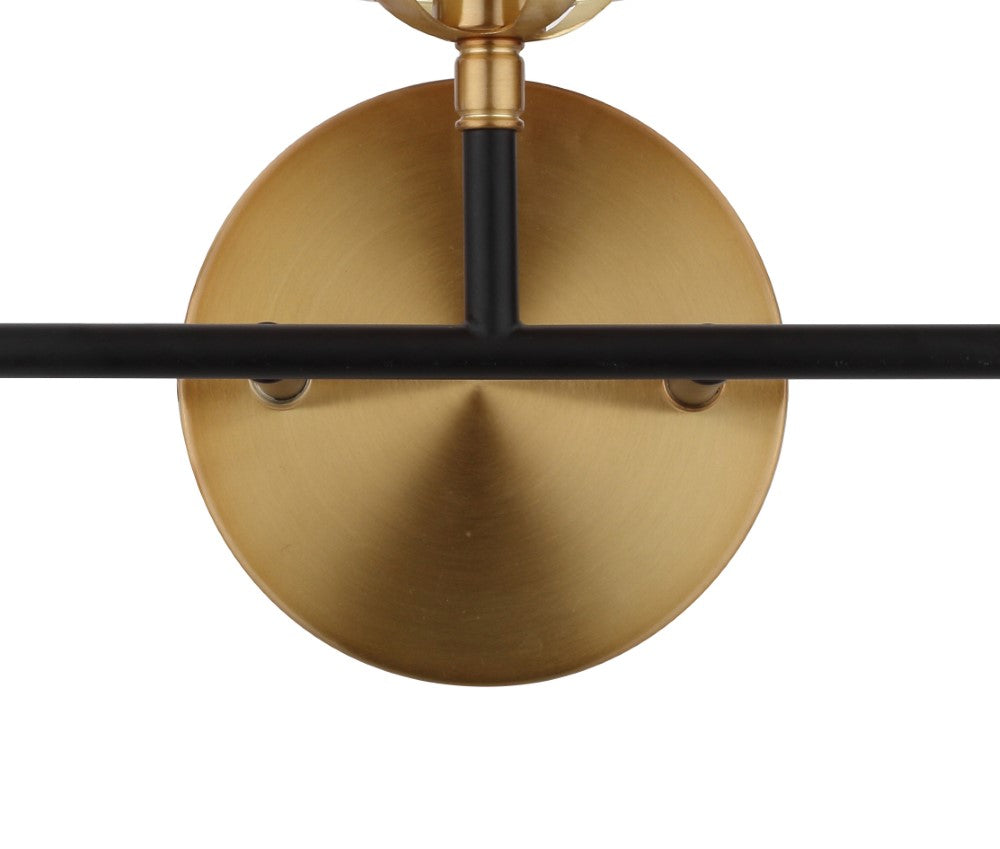 Iris Brass Vanity Wall Sconce Clear