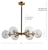 Lantana 6-Light 28" Brass Cluster Pendant