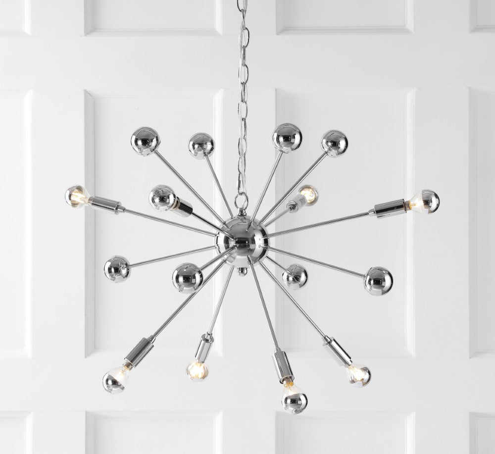 Harlee 8-Light 22.5" Metal Sputnik-Style LED Chandelier