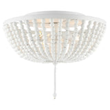 Mila 15" Wood Beaded/Metal LED Flush Mount