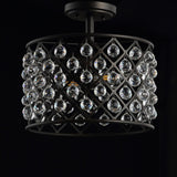 Minaret 14.5" Crystal/Metal LED Semi-Flush Mount