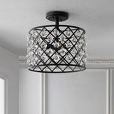 Minaret 14.5" Crystal/Metal LED Semi-Flush Mount