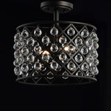 Minaret 14.5" Crystal/Metal LED Semi-Flush Mount