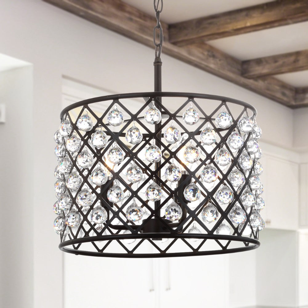 Minar Crystal/Metal LED Pendant