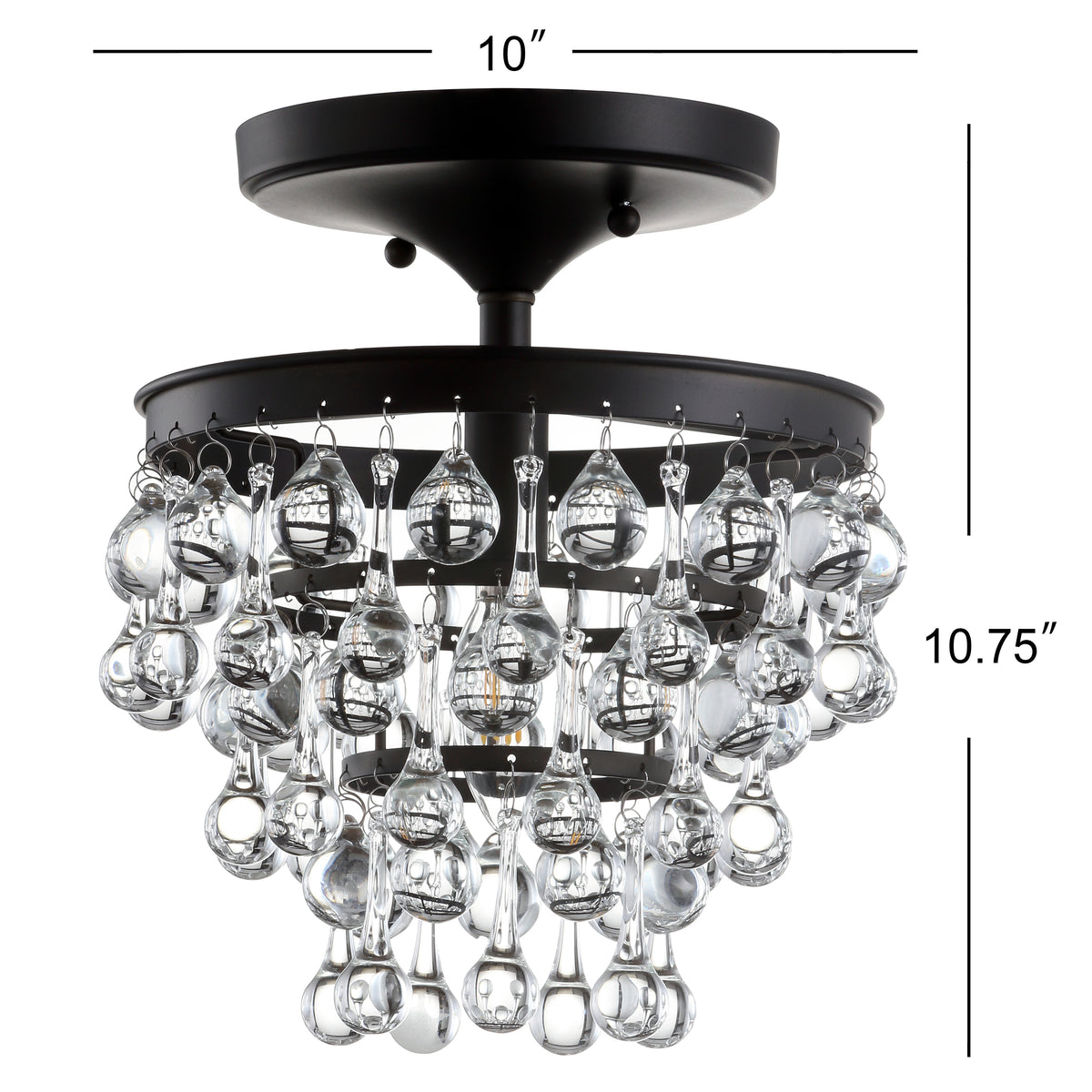 Trinity Metal/Crystal LED Flush Mount
