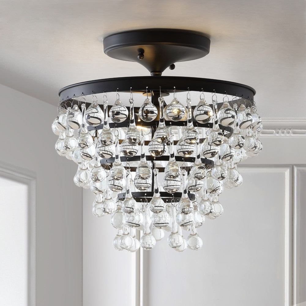 Trinity Metal/Crystal LED Flush Mount