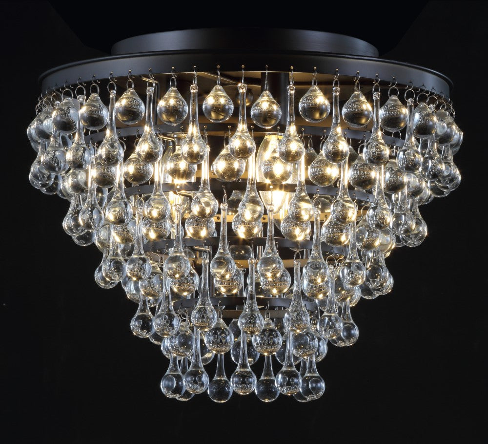 Calypso 16" Metal/Crystal LED Flush Mount