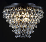 Calypso 16" Metal/Crystal LED Flush Mount