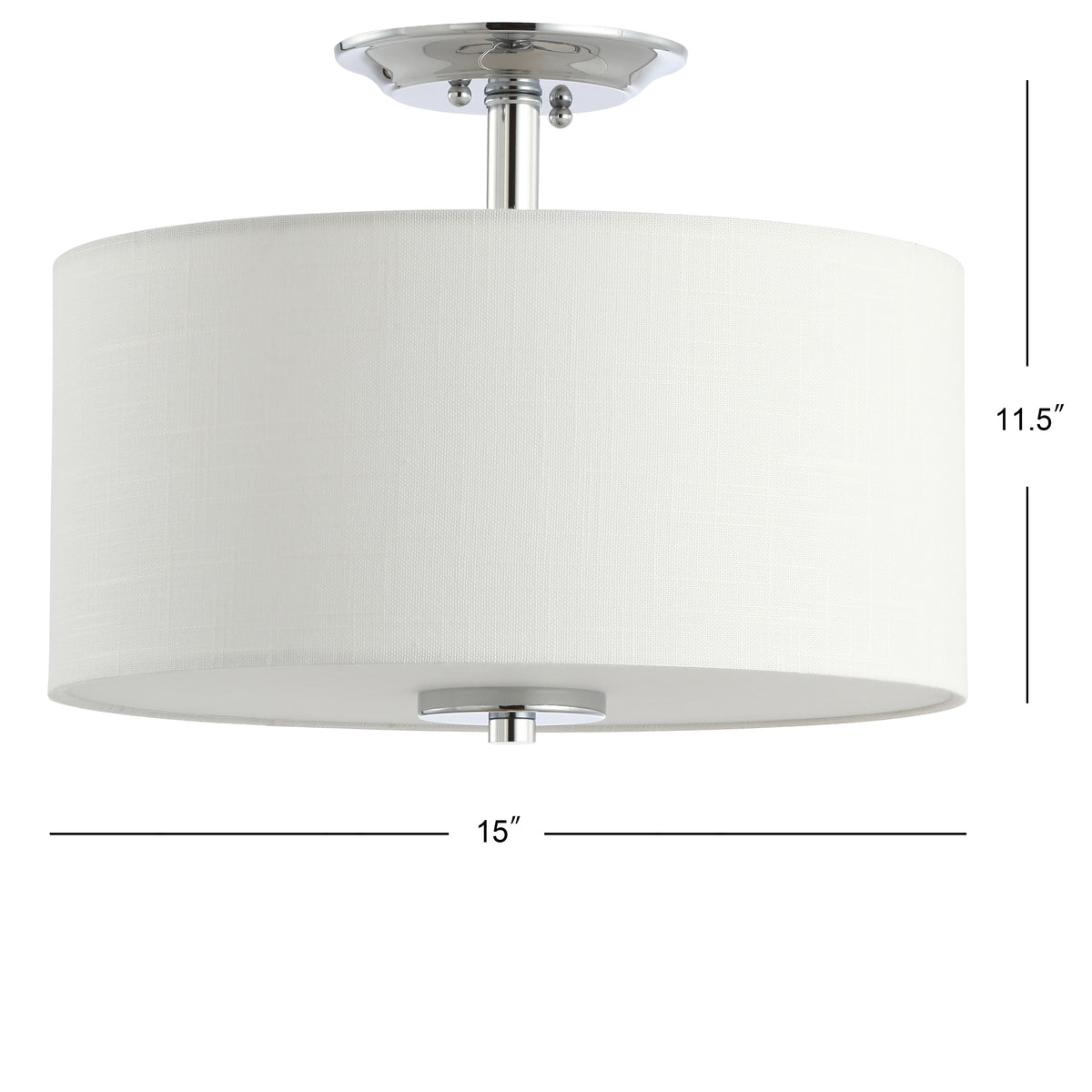 Pagoda 15" Metal LED Semi-Flush Mount