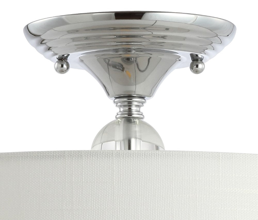 Spiral 15" Metal/Crystal LED Semi-Flush Mount