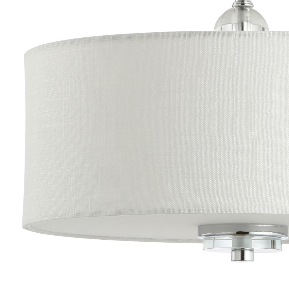 Spiral 15" Metal/Crystal LED Semi-Flush Mount