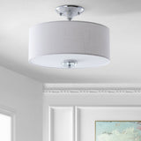 Spiral 15" Metal/Crystal LED Semi-Flush Mount