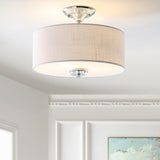 Spiral 15" Metal/Crystal LED Semi-Flush Mount