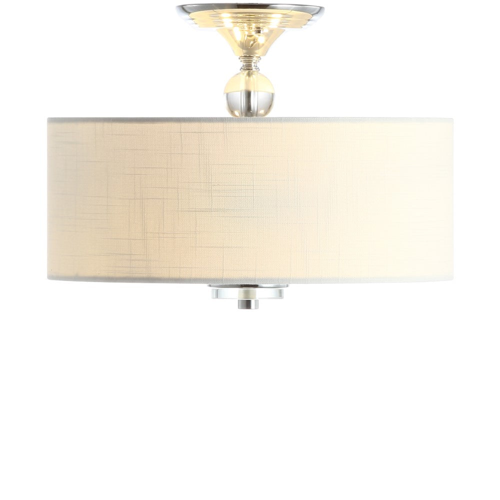 Spiral 15" Metal/Crystal LED Semi-Flush Mount