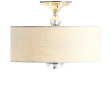 Spiral 15" Metal/Crystal LED Semi-Flush Mount