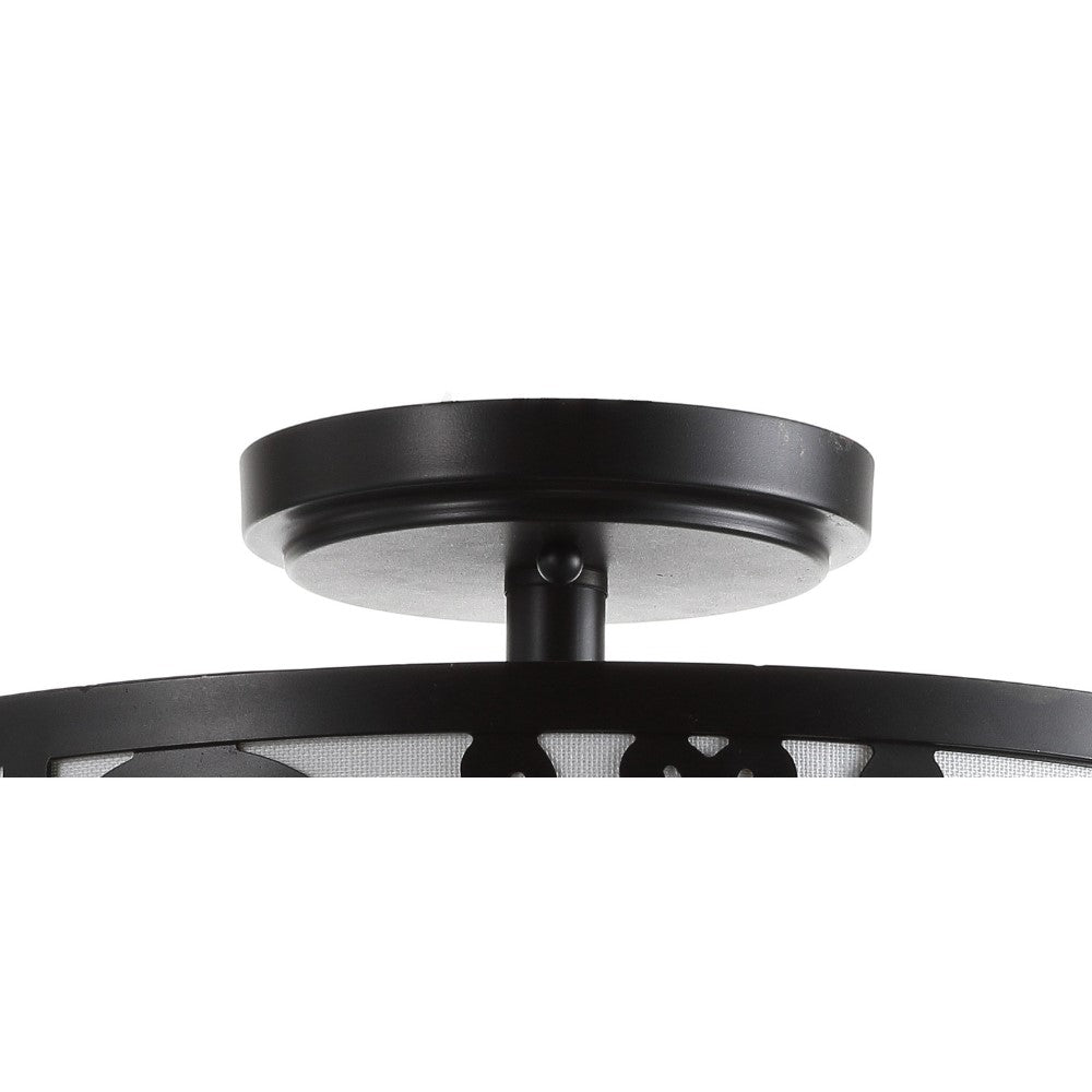 Parrot 15" Metal/Crystal LED Semi-Flush Mount