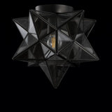Gimignano 12" Moravian Star Metal/Clear Glass LED Flush Mount