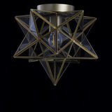 Gimignano 12" Moravian Star Metal/Clear Glass LED Flush Mount