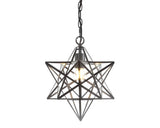 Gimignano 12" Moravian Star Metal/Clear Glass LED Flush Mount