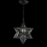 Gimignano 12" Moravian Star Metal/Clear Glass LED Flush Mount