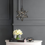 Gimignano 12" Moravian Star Metal/Clear Glass LED Flush Mount
