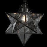 Gimignano 12" Moravian Star Metal/Clear Glass LED Flush Mount