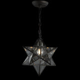 Gimignano 12" Moravian Star Metal/Clear Glass LED Flush Mount