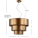 Agama 21" 3-Tier Metal LED Pendant