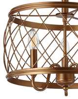 Pisa 15" 3-Light Metal LED Semi Flush Mount Ceiling Light