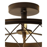 Pisa 15" 3-Light Metal LED Semi Flush Mount Ceiling Light