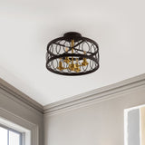 Badger 15.5" Metal LED Semi-Flush Mount