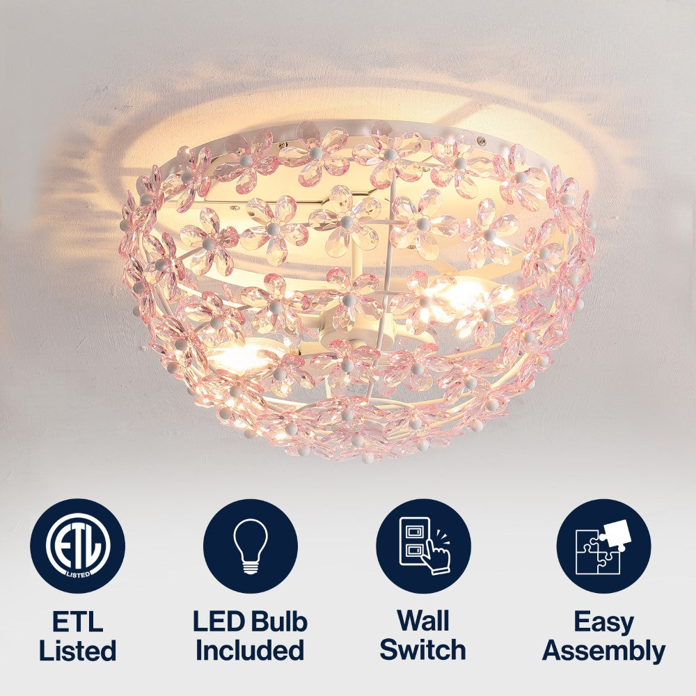 Nest Farmhouse Cottage Metal LED Vanity Light with Frosted Glass Shades