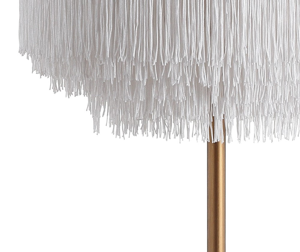 Beaver 27.5" Fringed/Metal LED Table Lamp