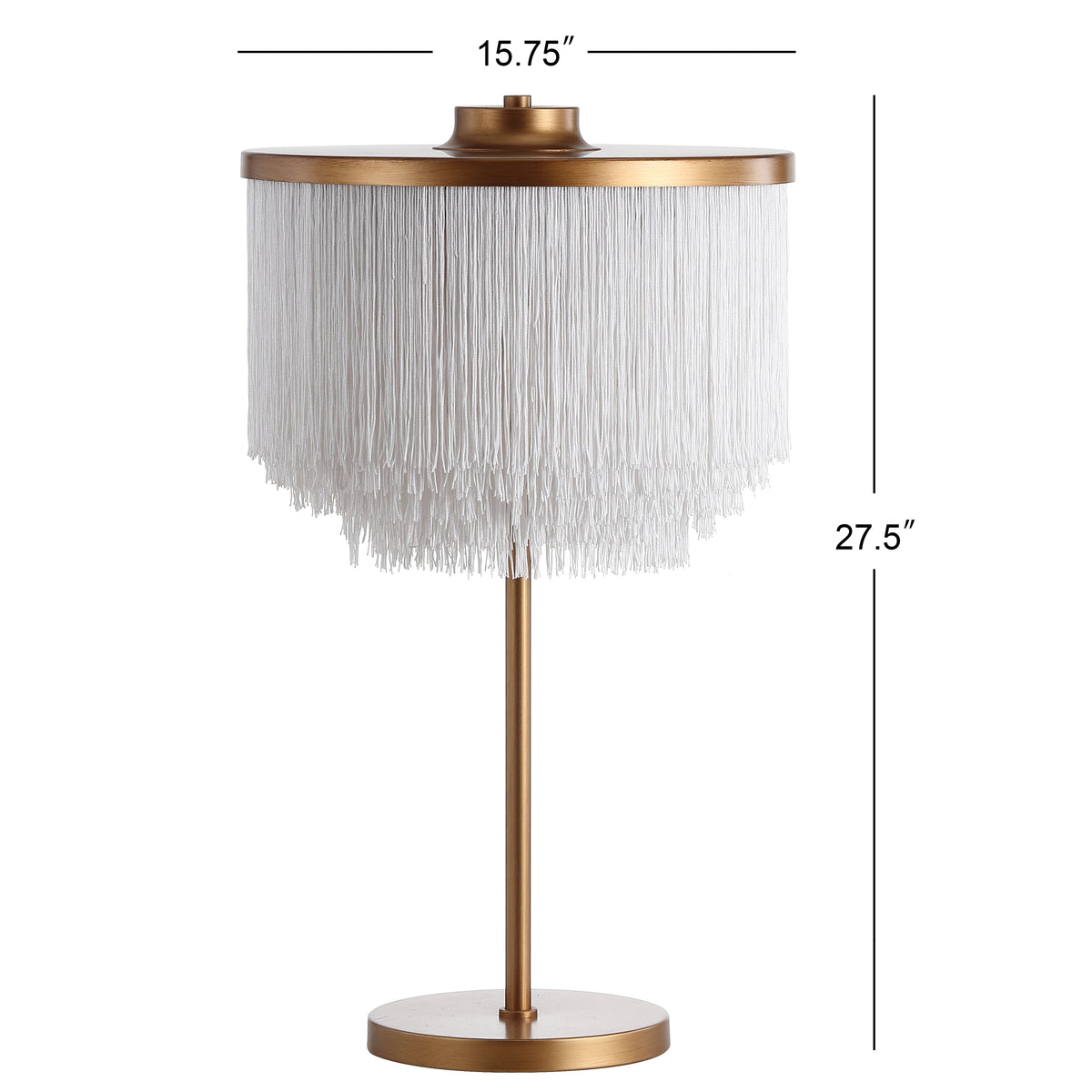 Beaver 27.5" Fringed/Metal LED Table Lamp