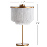 Beaver 27.5" Fringed/Metal LED Table Lamp