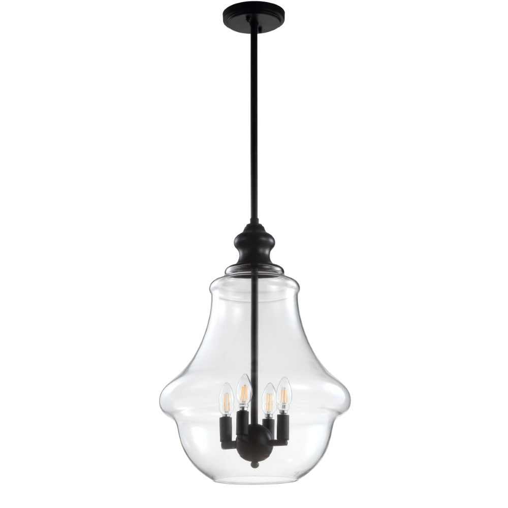 Huon Adjustable Metal/Glass LED Pendant