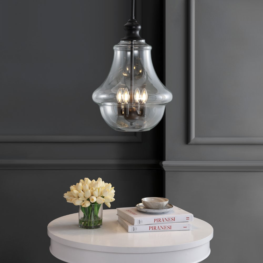 Huon Adjustable Metal/Glass LED Pendant